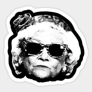 White Estelle Getty Vihntage Sticker